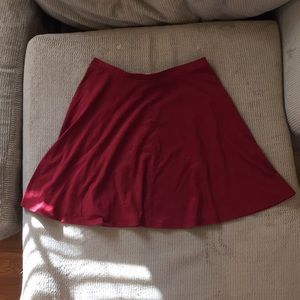 Red velvet circle skirt